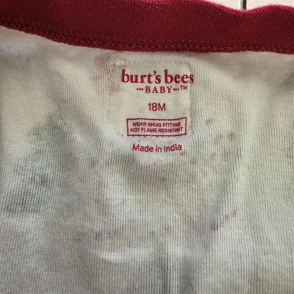 Burts Bees Baby Footed Sleeper‎ Christmas Cookies Gingerbread Christmas Tree 18M